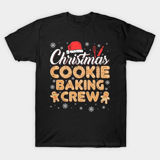 Gingerbread Christmas Cookie Baking Crew T-Shirt by Humbas Fun Shirts